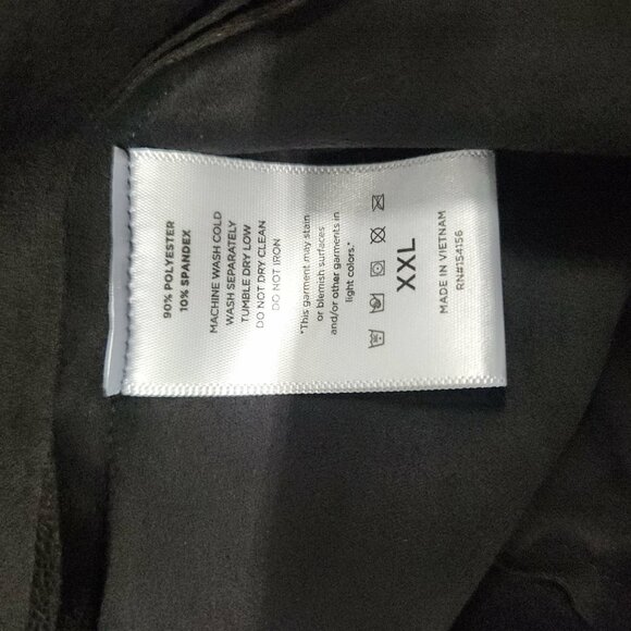 Lily Star Waterfall Draped Faux Suede Zip Jacket Black Gold Metallic Sz XXL Moto - Picture 11 of 11